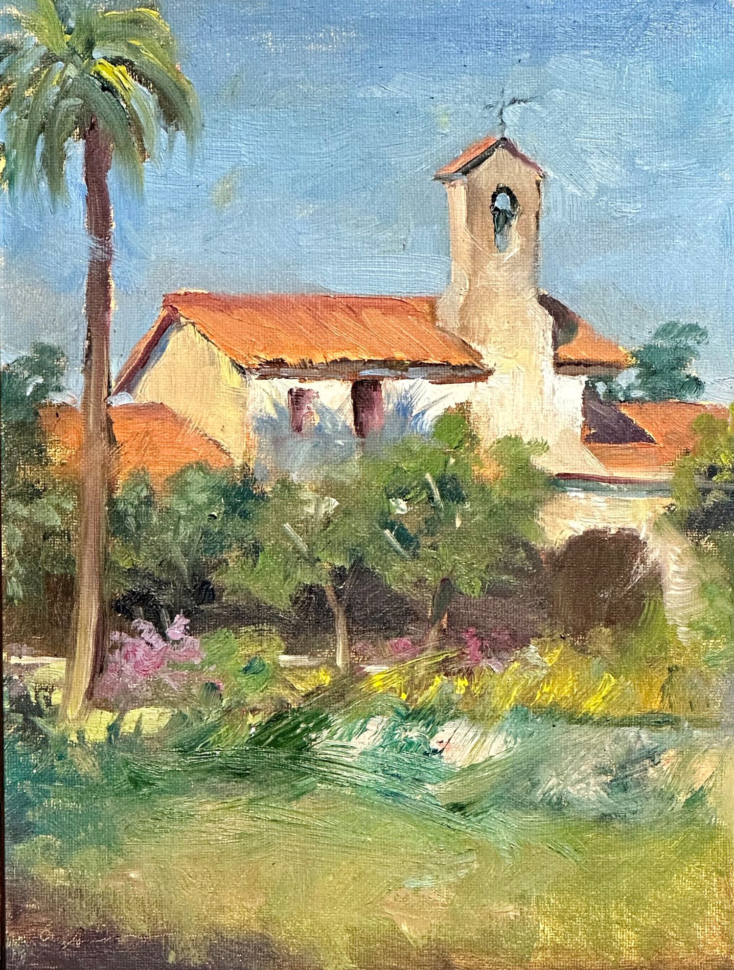 EBRAHIM AMIN - MISSION PALM EBRAHIM AMIN - MISSION PALM - OIL ON BOARD - 9 X 12