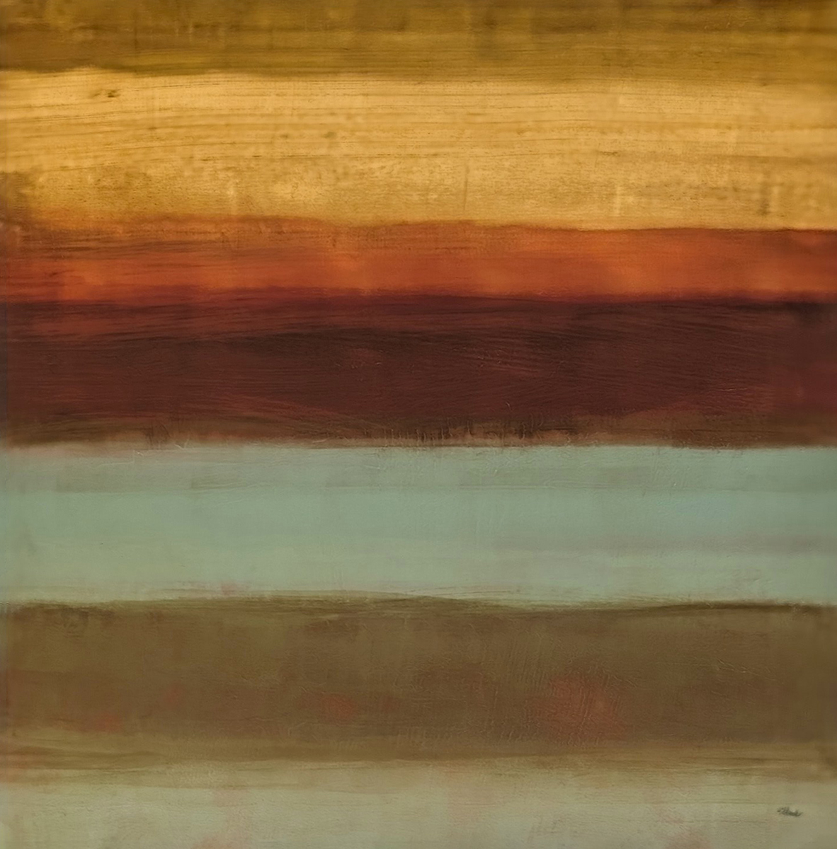 RANDY HIBBERD - COLOR OF NATURE II - OIL ON PAPER - 24 X 24