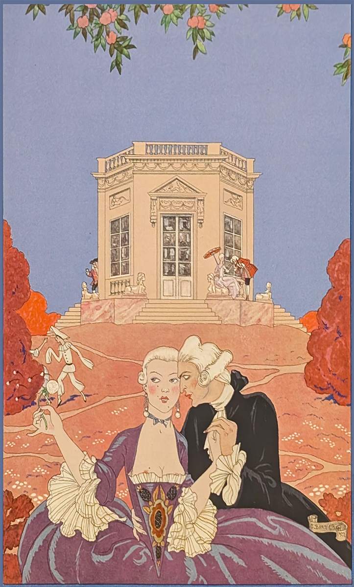 GEORGE BARBIER - LES INDOLENTS - POCHOIR - 5.5 X 8