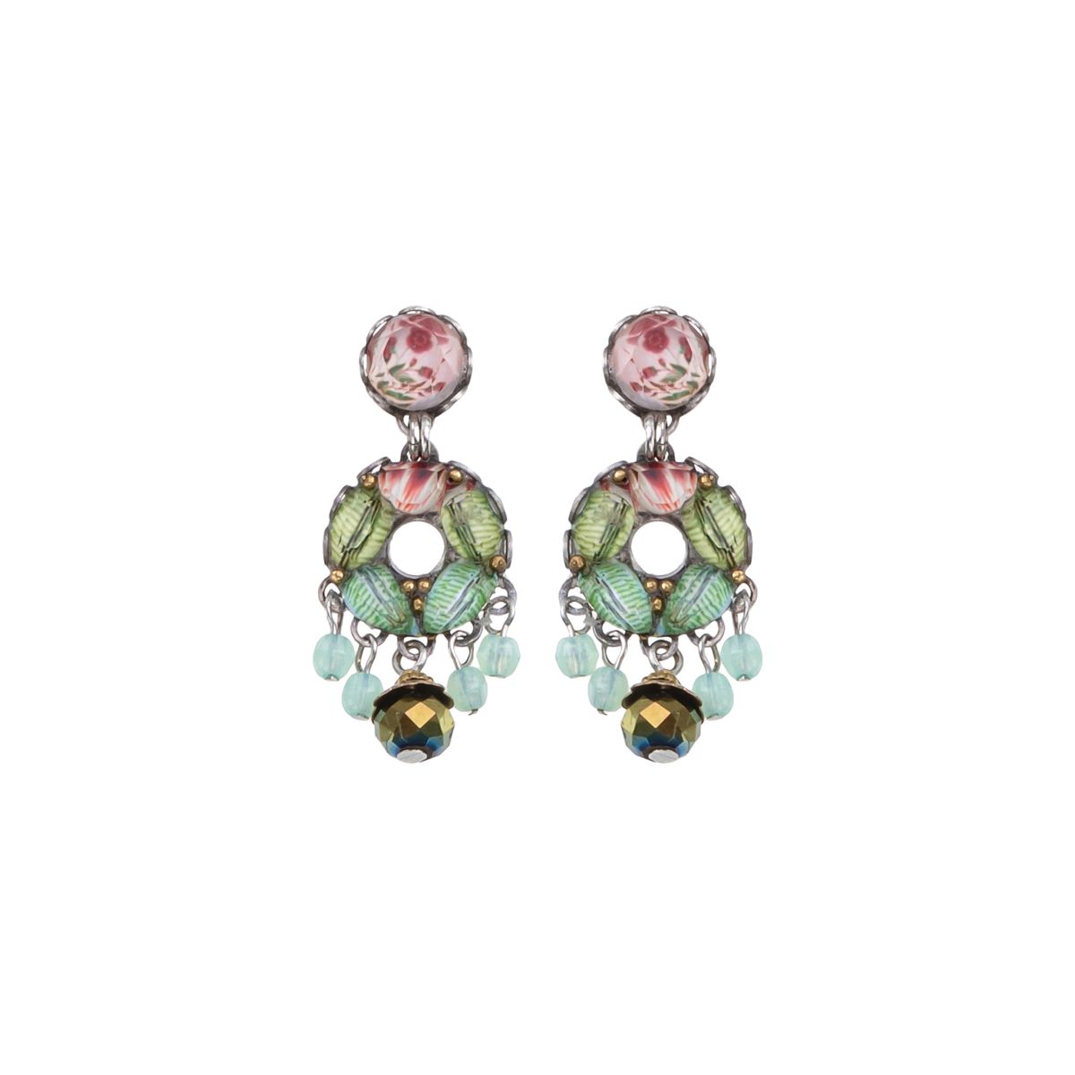 AYALA BAR - SM FLOWER GARDEN EARRINGS - MIXED MEDIA