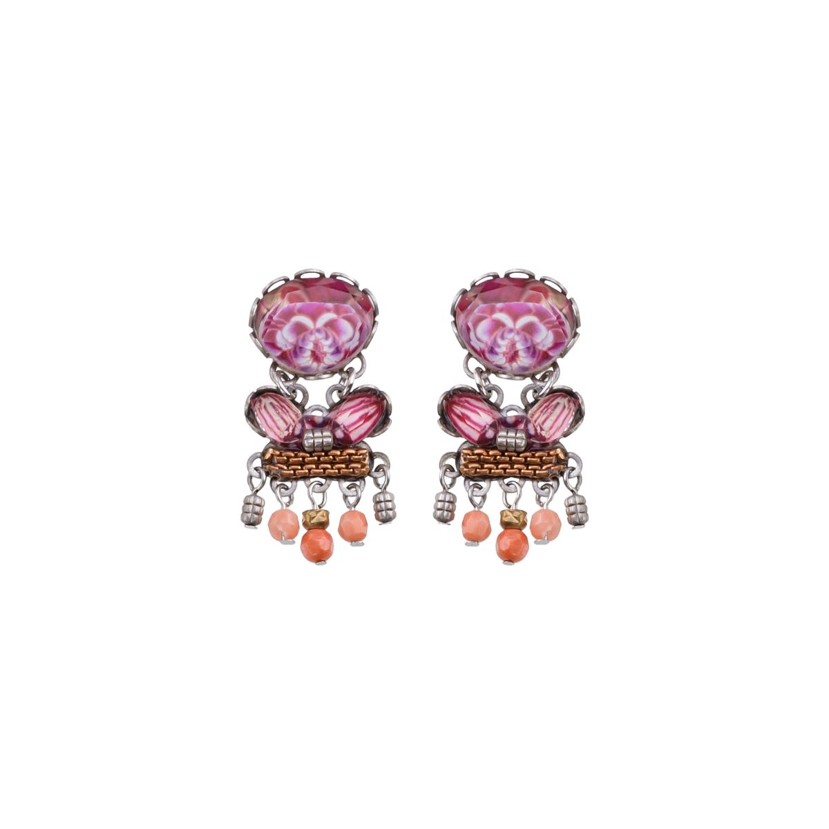 AYALA BAR - ROSE EMBRACE EARRINGS - MIXED MEDIA