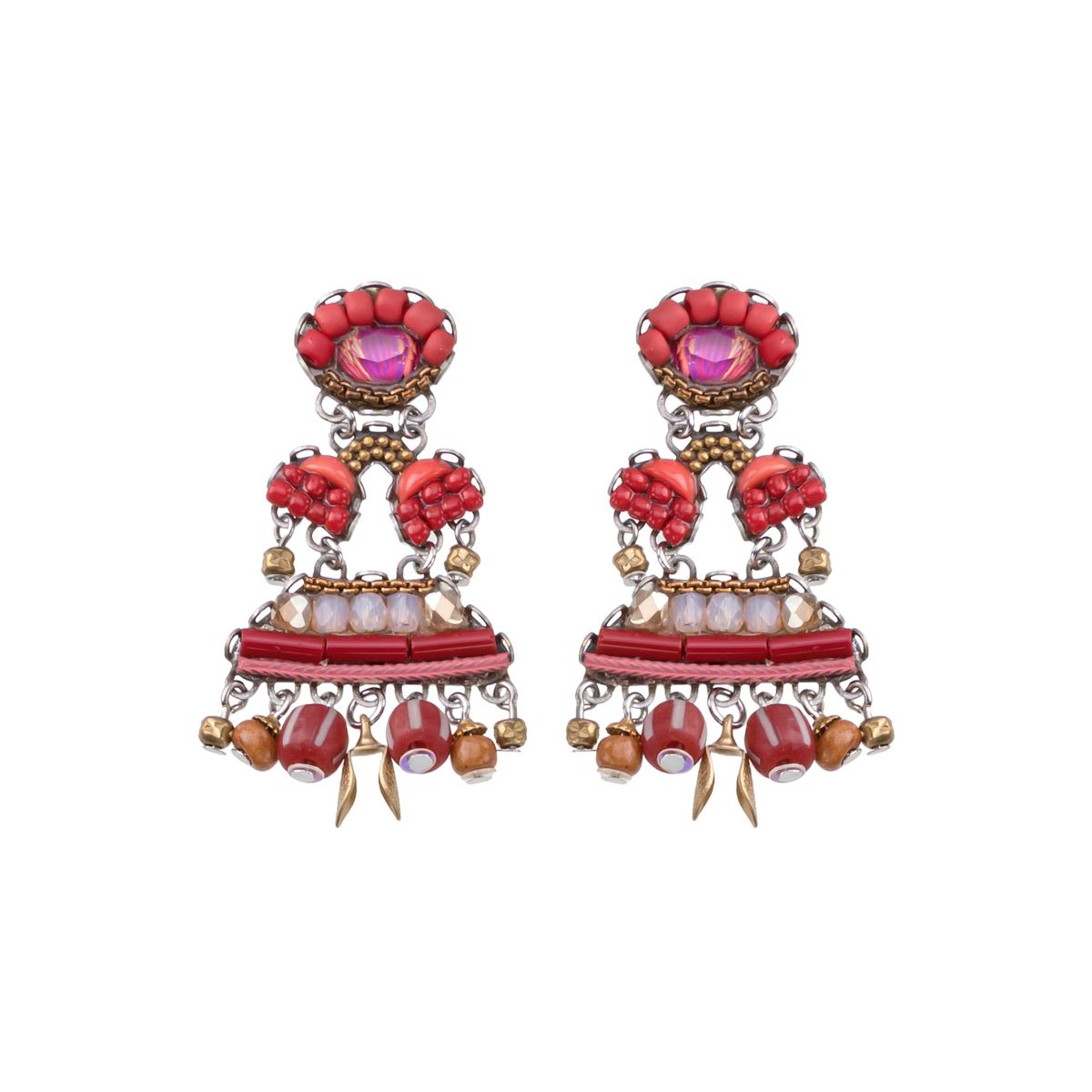 AYALA BAR - RADICAL RED EARRINGS - MIXED MEDIA