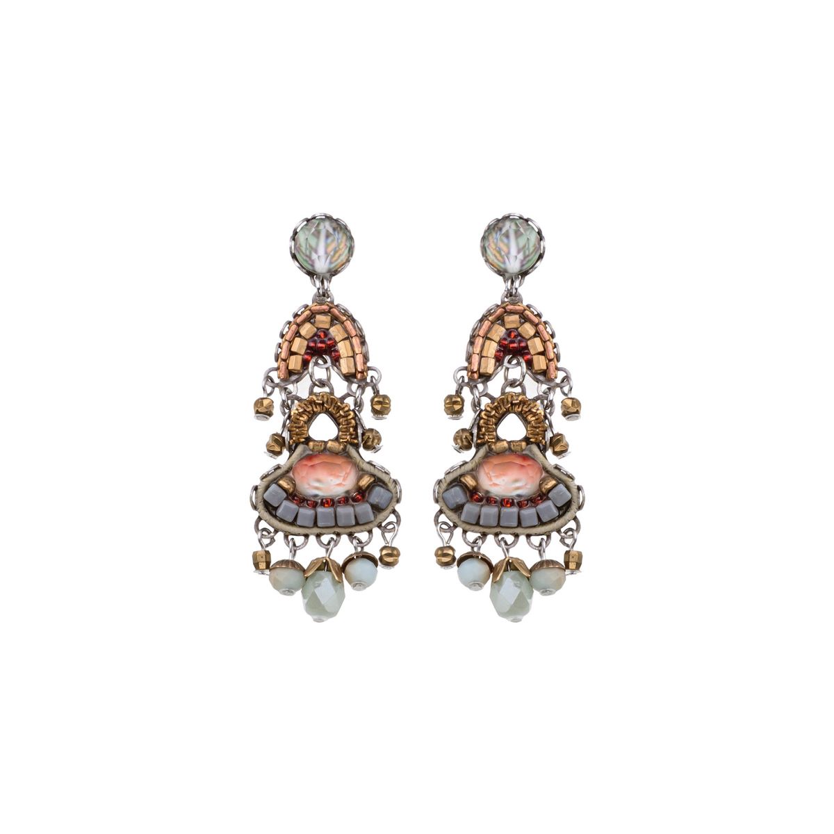 AYALA BAR - METALLIC MEDELY EARRINGS - MIXED MEDIA