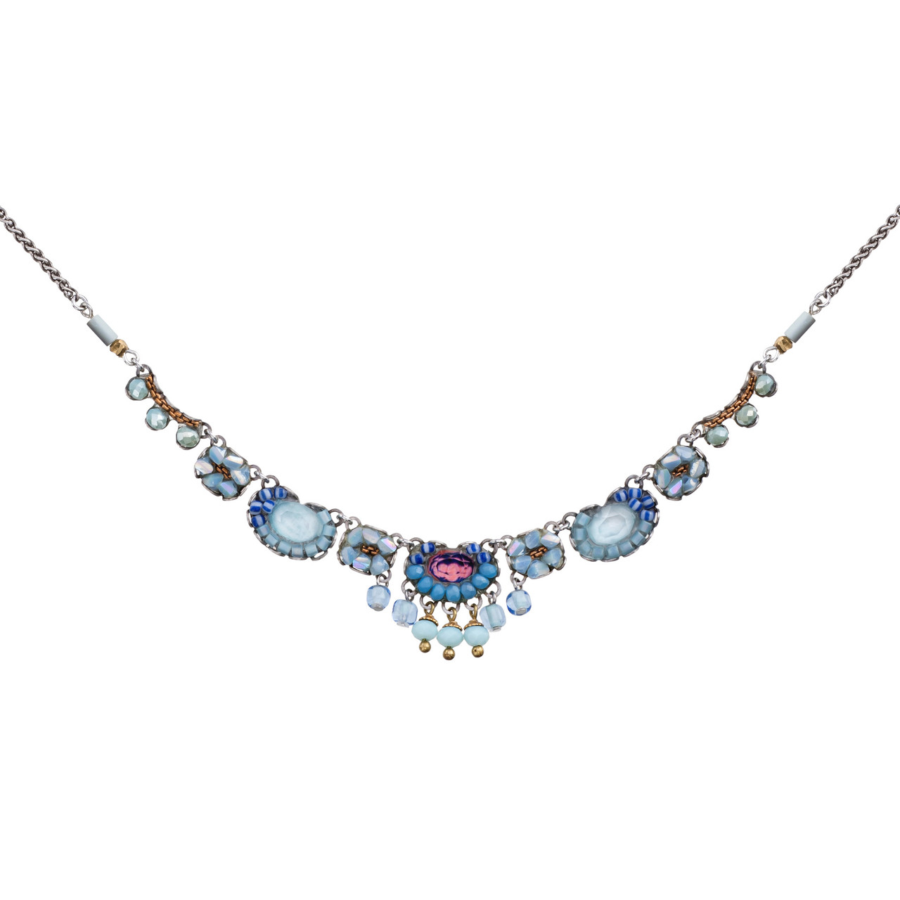AYALA BAR - BLUE BIRD NECKLACE - MIXED MEDIA