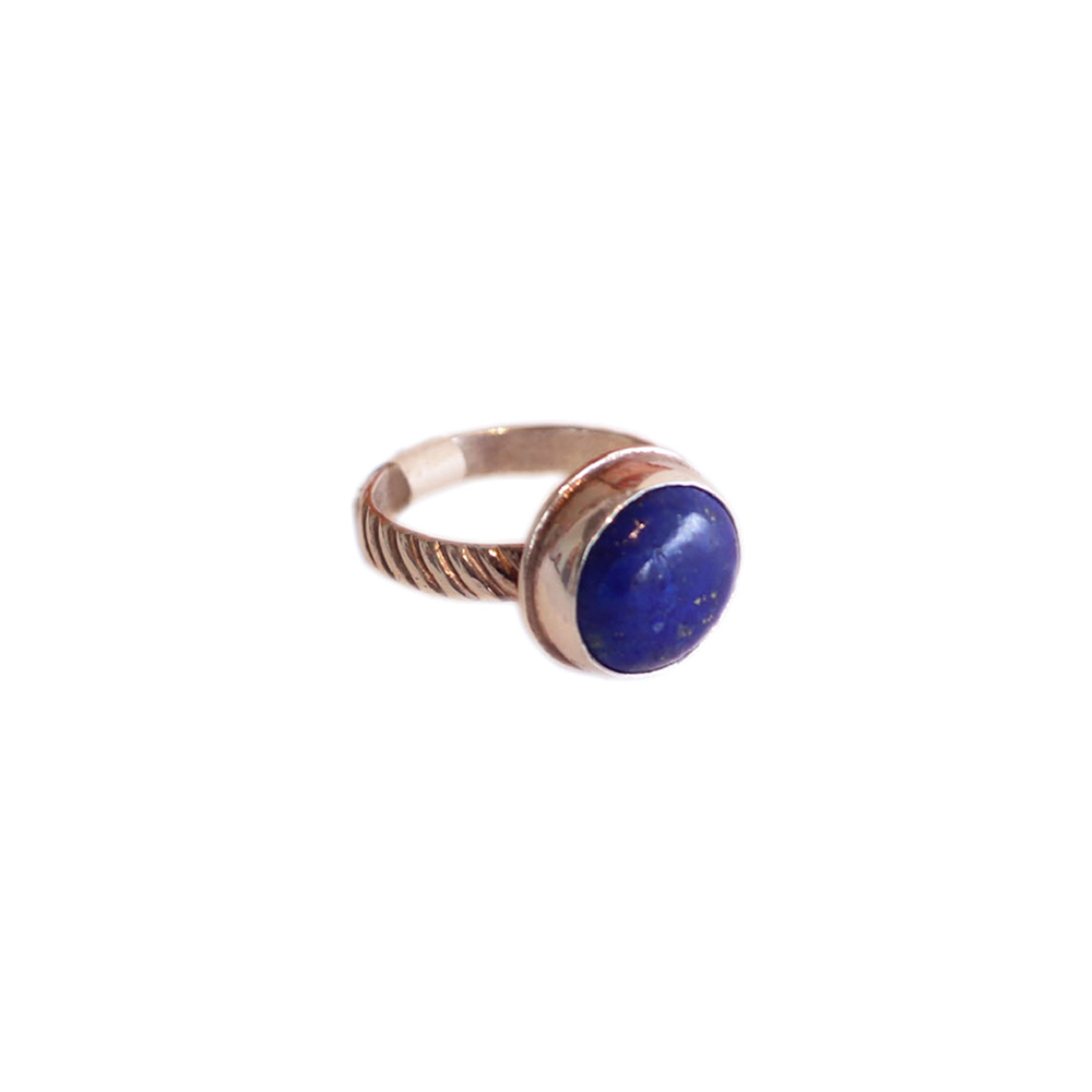 MICHELENE BERKEY - LAPIS CABOCHON RING - SILVER