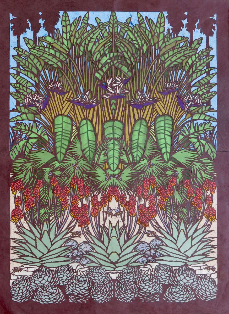 LORRAINE BUBAR - SOUTH COAST BOTANIC GARDEN - PAPERCUT - 36 X 26