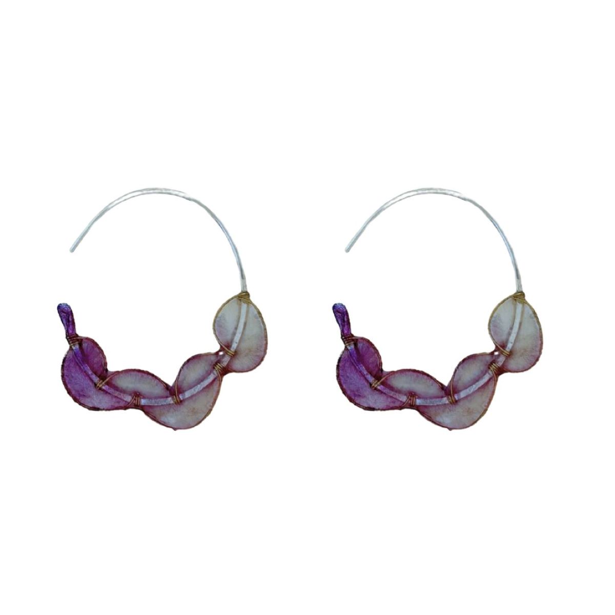 MELANIE BRAUNER - LAVENDER SEA FAN EARRINGS - STERLING SILVER