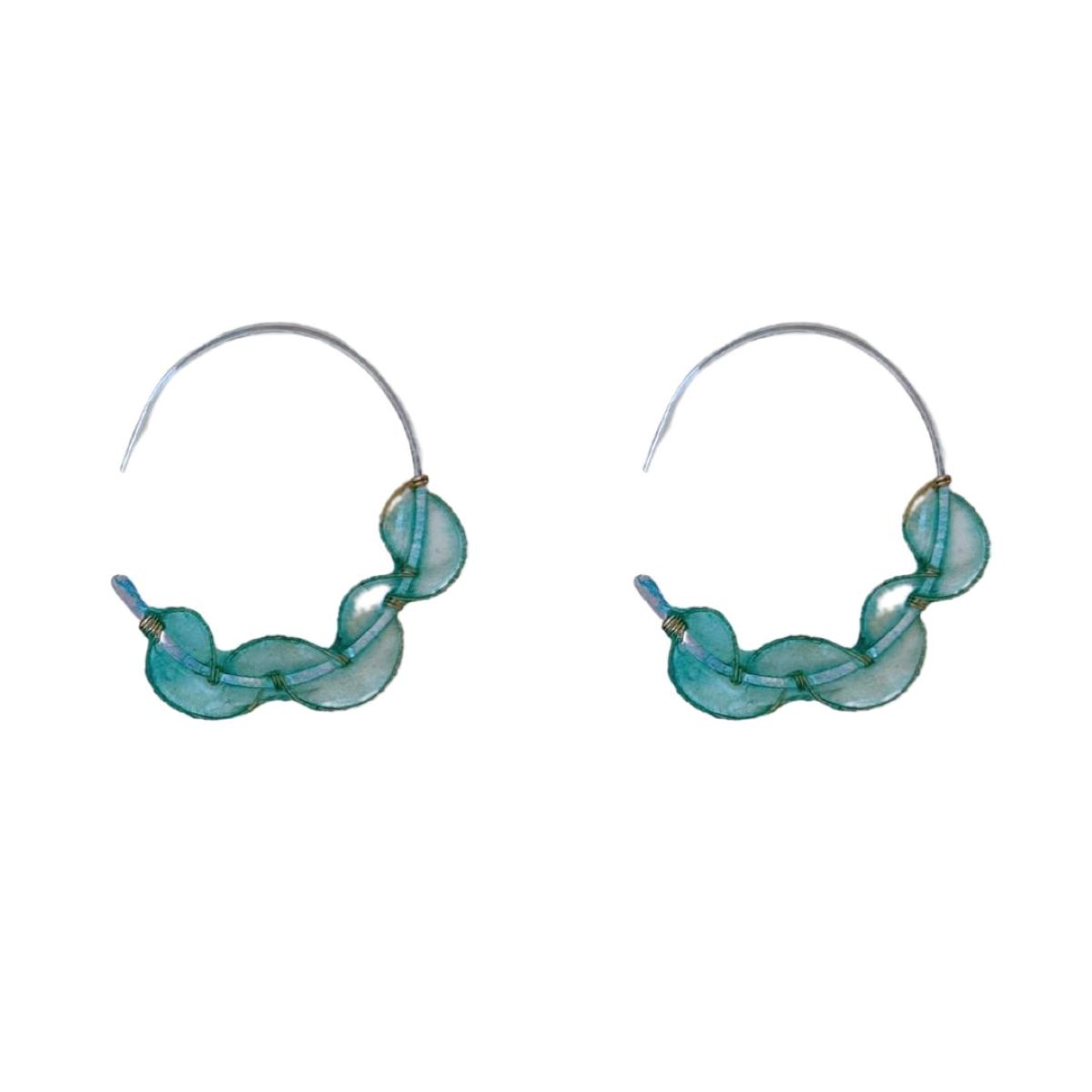 MELANIE BRAUNER - GLACIER SEA FAN EARRINGS - STERLING SILVER