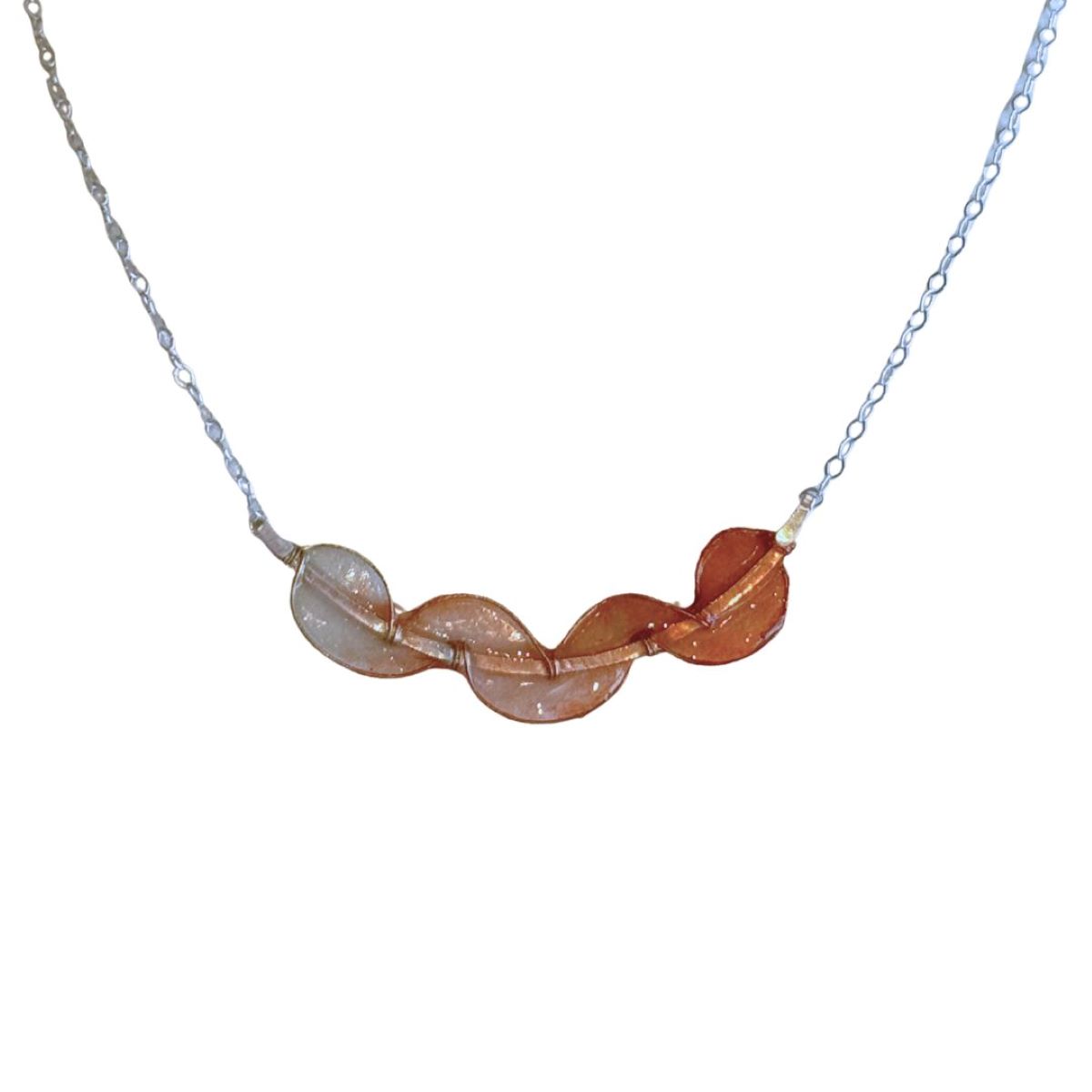 MELANIE BRAUNER - APRICOT SEA FAN NECKLACE - STERLING SILVER