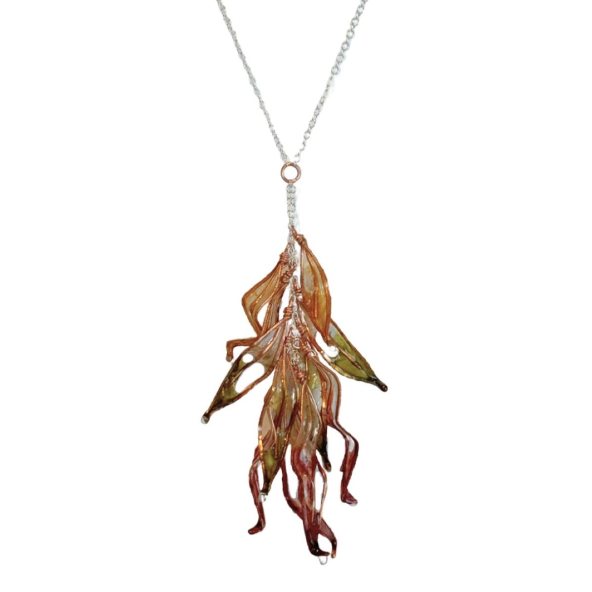 MELANIE BRAUNER - AUTUMN LEAF CASCADE NECKLACE - STERLING SILVER