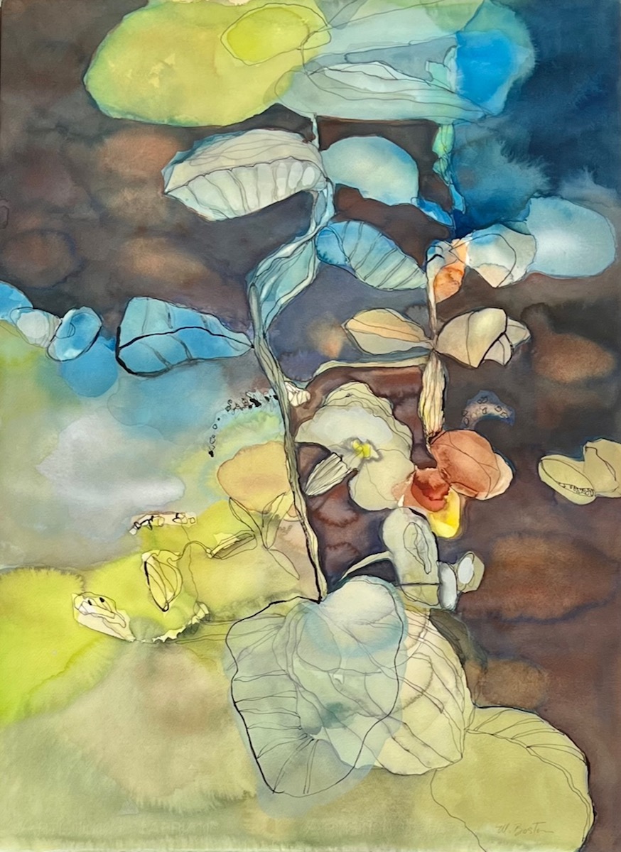 MARSHA BOSTON - UNTITLED - WATERCOLOR & PEN & INK - 22 X 30