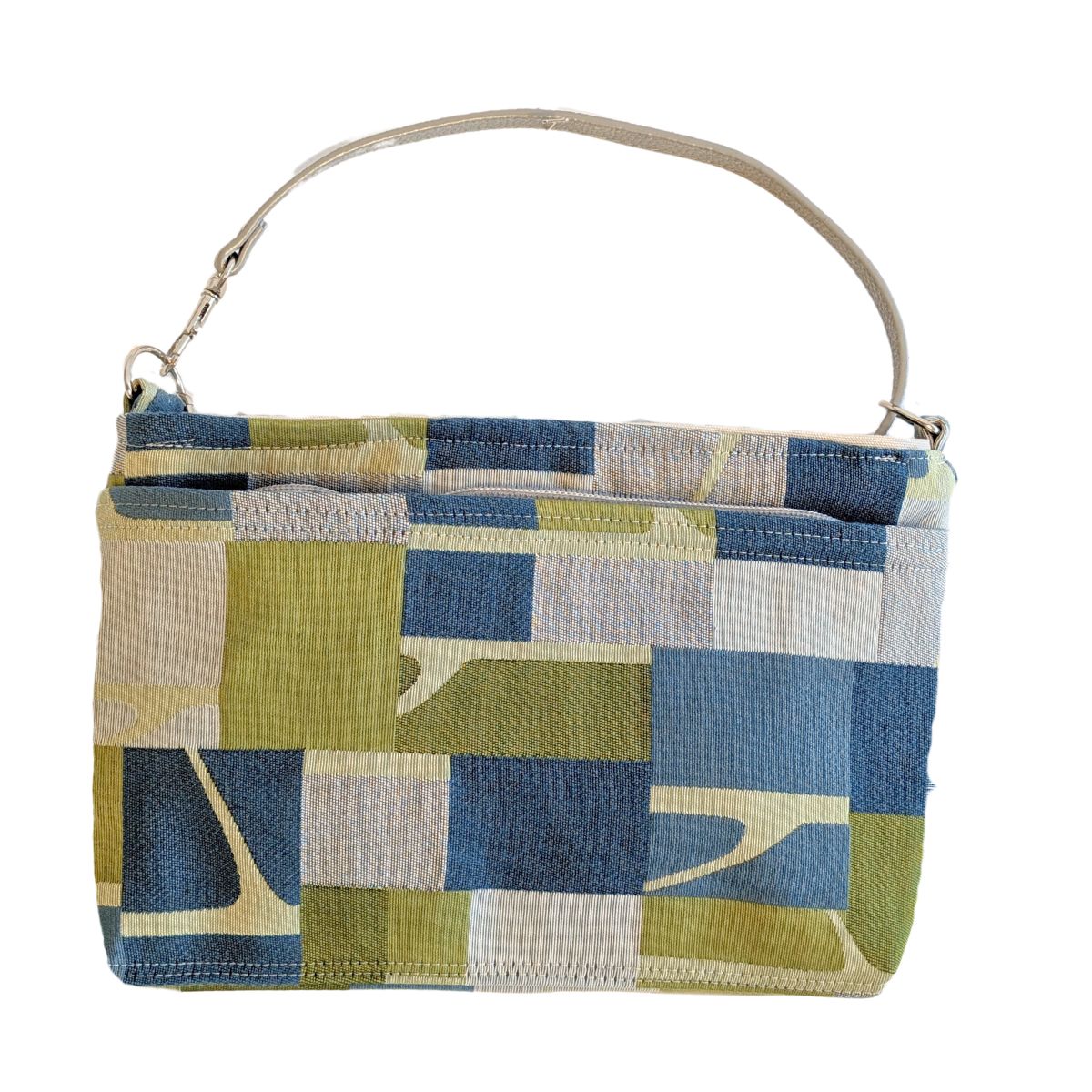 PATT BUCHANAN - MED GRN & BLUE BAG - FIBER