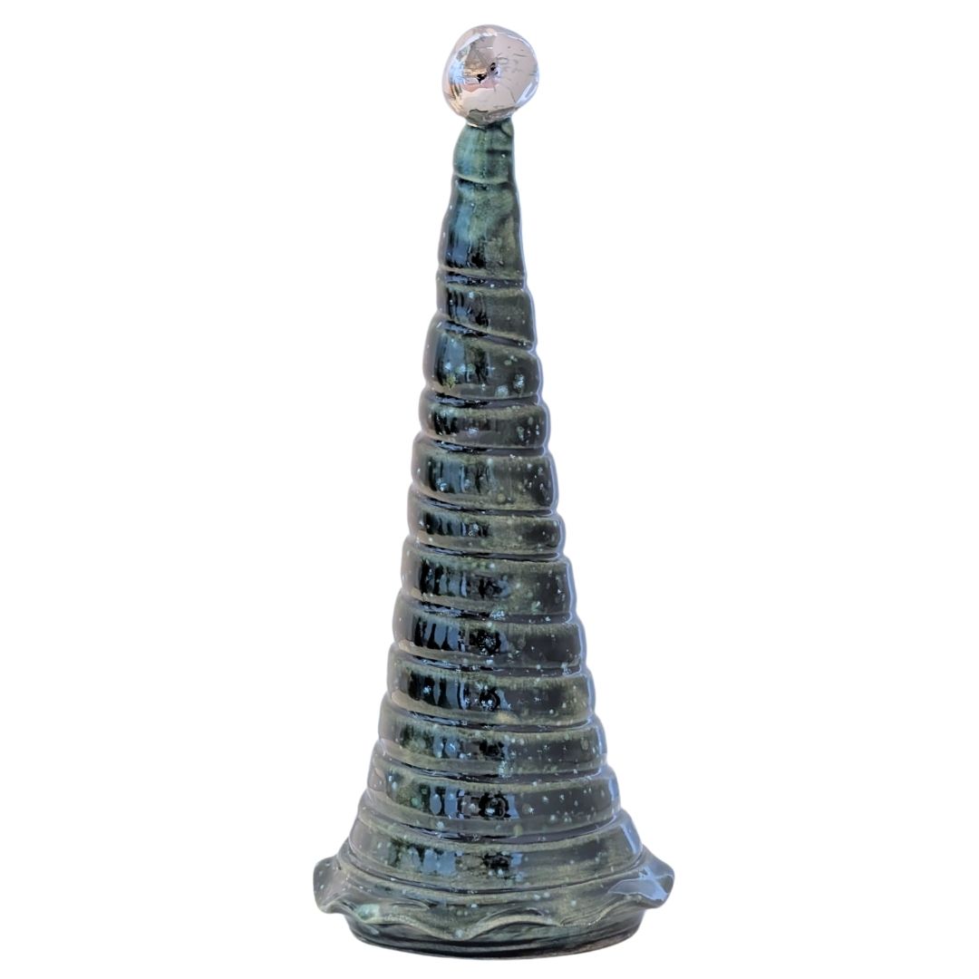 MARIA COUNTS - SPIRAL CHRISTMAS TREE - CERAMIC - 3.5 X 8.5 X 3.5