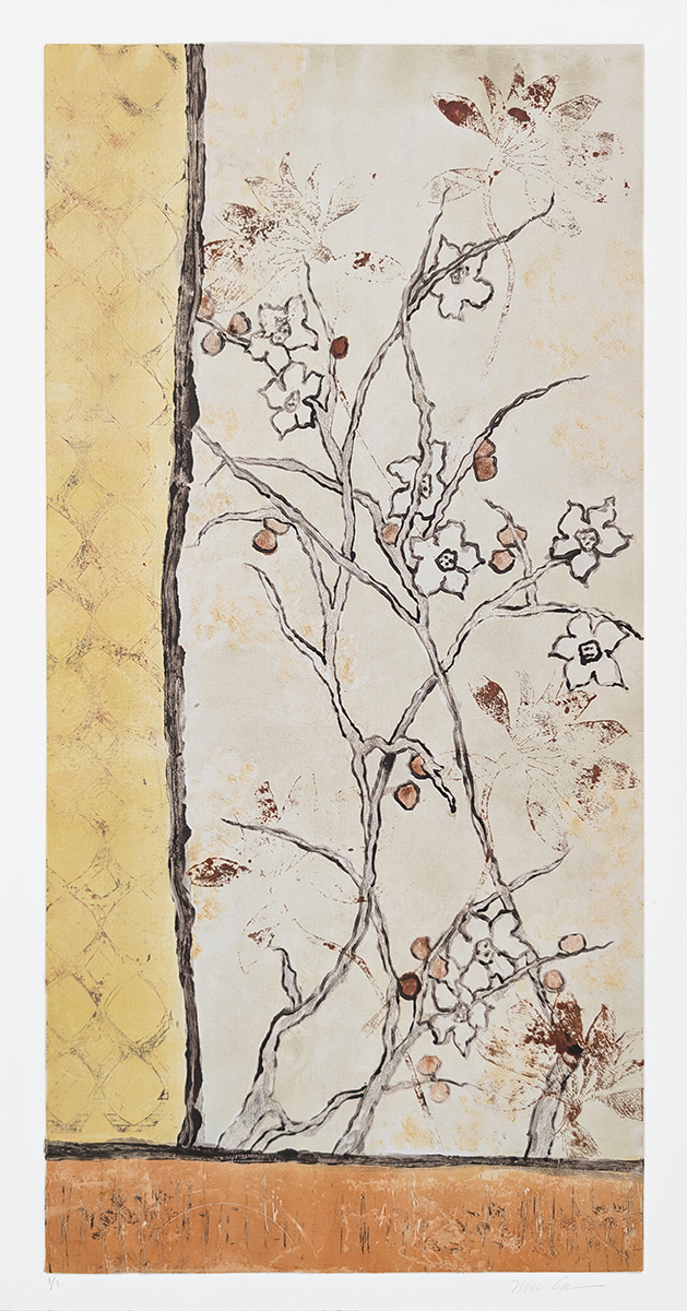 MIMI CORA - SAKURA AWAKENING - MONOPRINT - 13.5 X 28