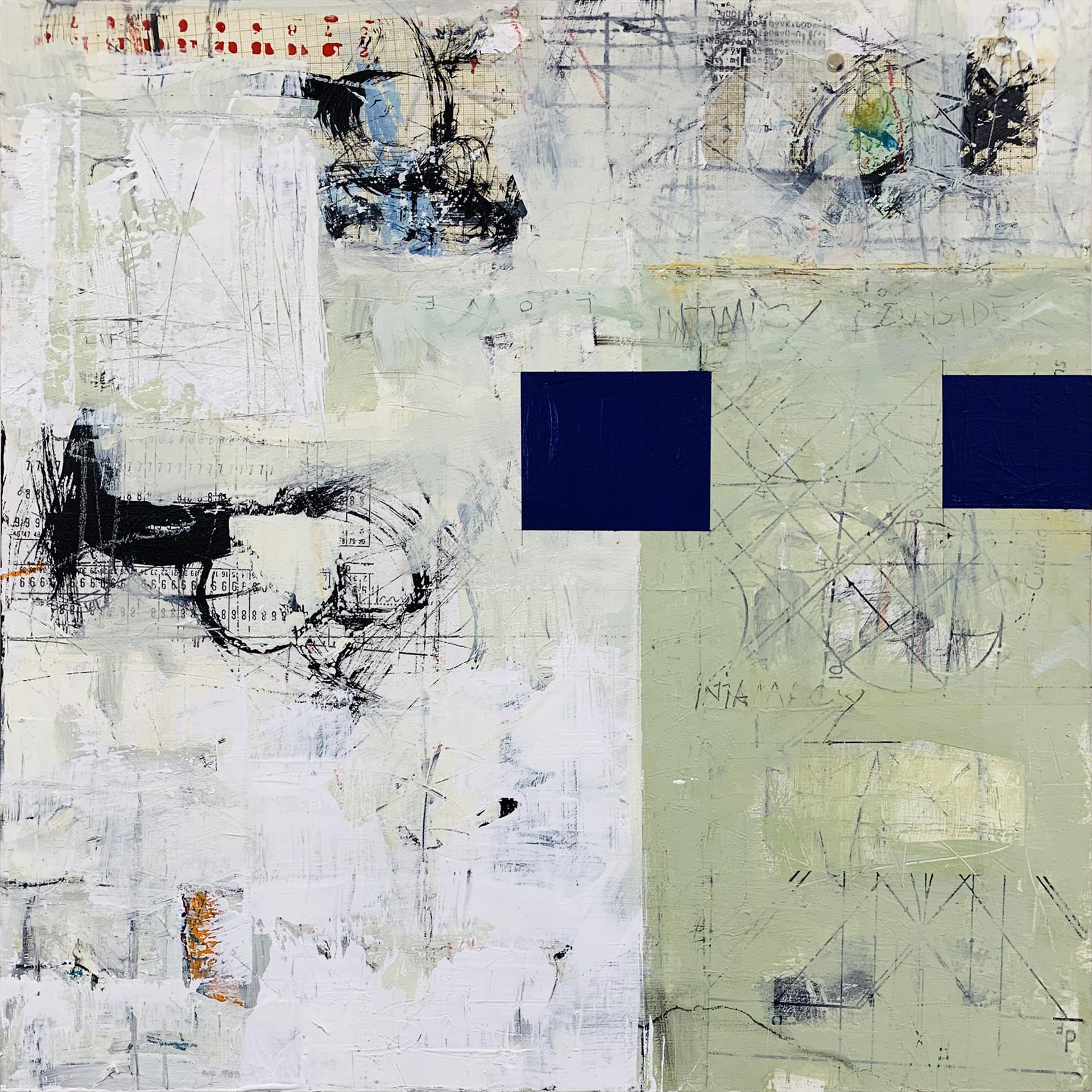 NICK CAPACI - REFLECTIVE WHISPERS - MIXED MEDIA ON PANEL - 20 X 20