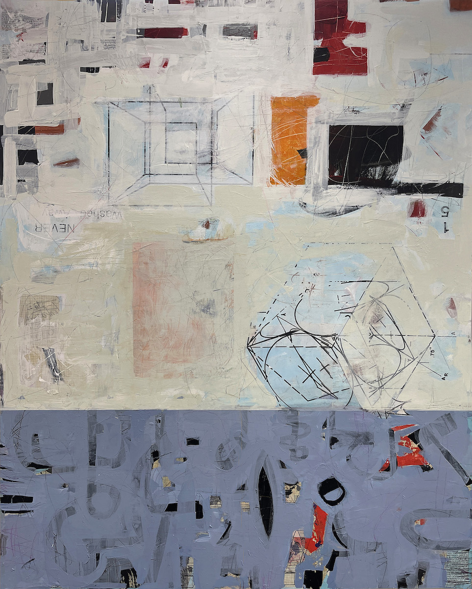 NICK CAPACI - DAY SHUFFLE - MIXED MEDIA ON PANEL - 50 X 40 X 2.25