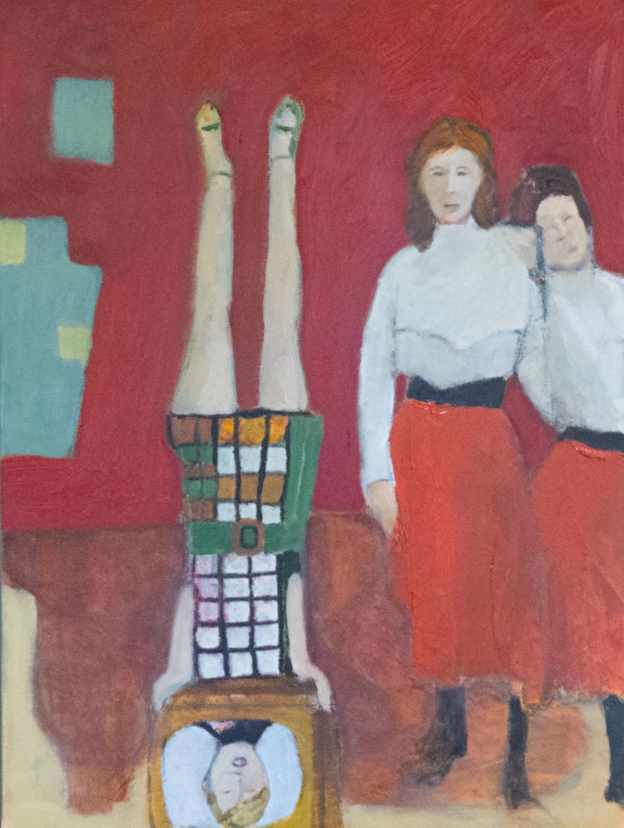 SUSAN COSTES - TOPSY TURVY - OIL ON CANVAS - 18 X 24