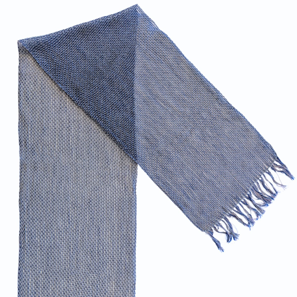 DEANNA DEEDS - LENO SCARF - BLUE/GREY - FIBER