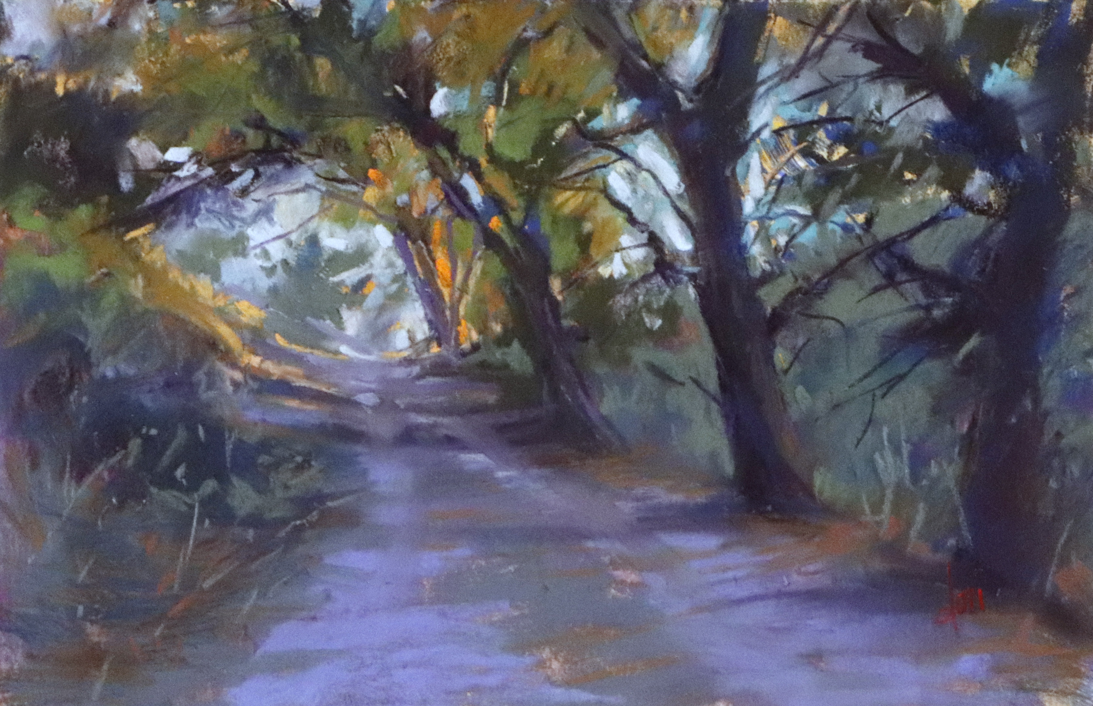 DORI DEWBERRY - VIOLET WALK - PASTEL - 10 X 6.5