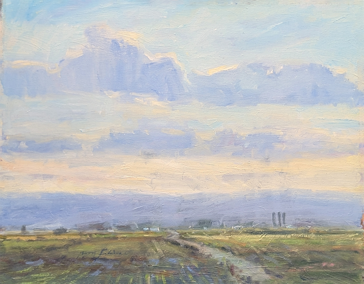 JERRY FUHRIMAN - HEADED WEST - OIL ON CANVAS - 20 X 16