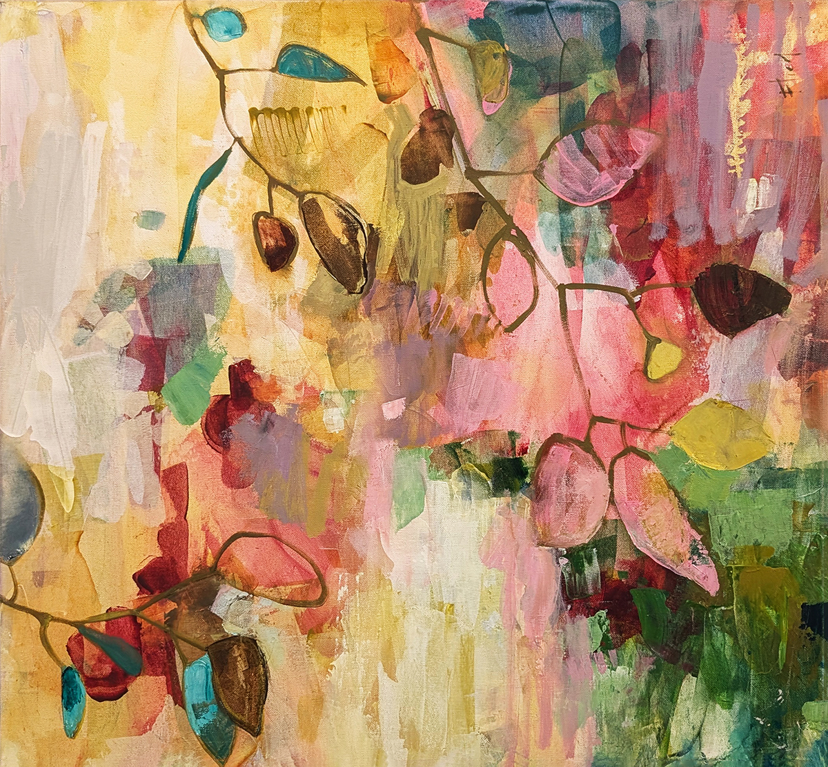 KAY FLIERL - GARDEN LYRICS 127 - OIL ON CANVAS - 24 X 24