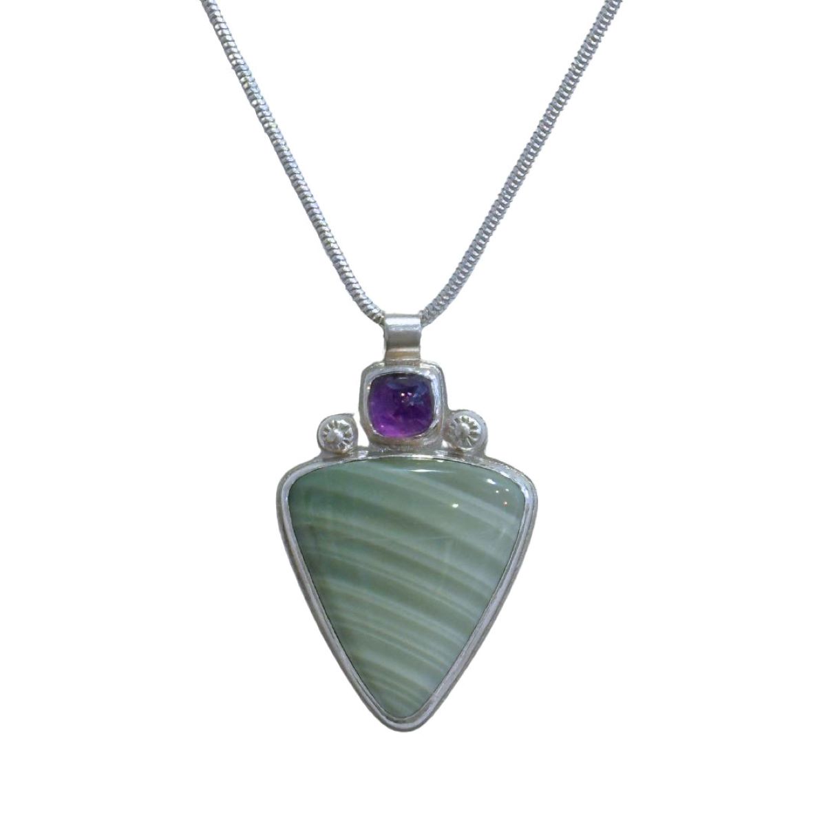 BILL GALLAGHER - SILVER W/ AMETHYST & IMPERIAL JASPER - STERLING & GEMSTONE