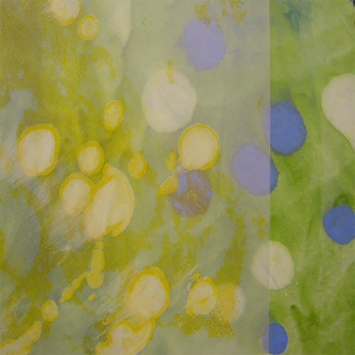 JANE GUTHRIDGE - CALM 3 - ENCAUSTIC ON MULBERRY PAPER - 9.75 x 9.75