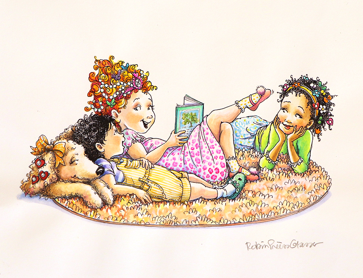 ROBIN PREISS GLASSER - FANCY NANCY: 5 MINUTE STORIES - WATERCOLOR - 10.75 X 9.75