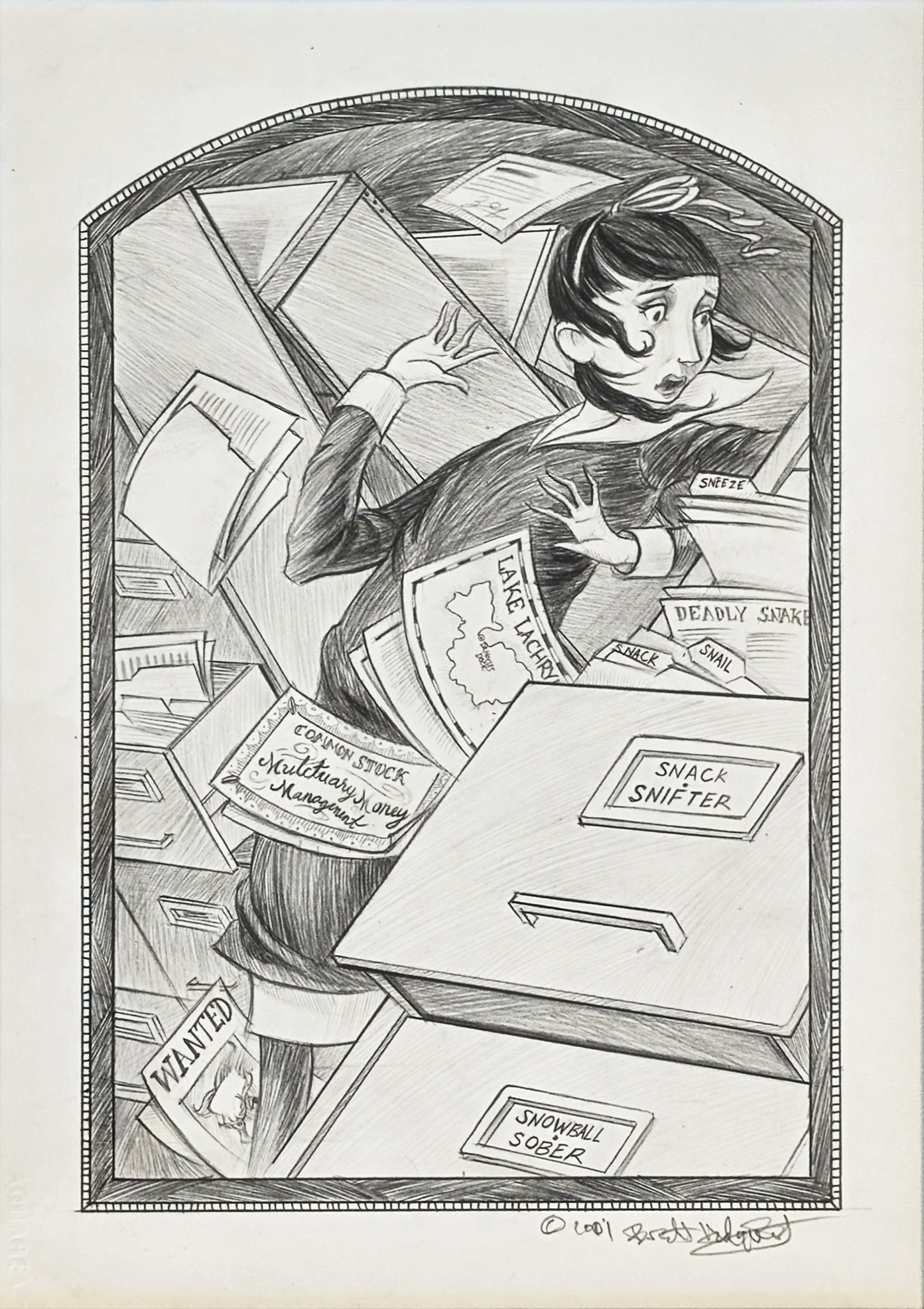 ORIGINAL ILLUSTRATION FROM A SERIES OF UNFORTUNATE EVENTS: BOOK THE EIGHTH