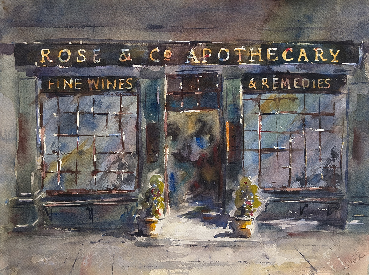 JULIE HILL - ROSE AND CO APOTHECARY - WATERCOLOR - 16 x 12