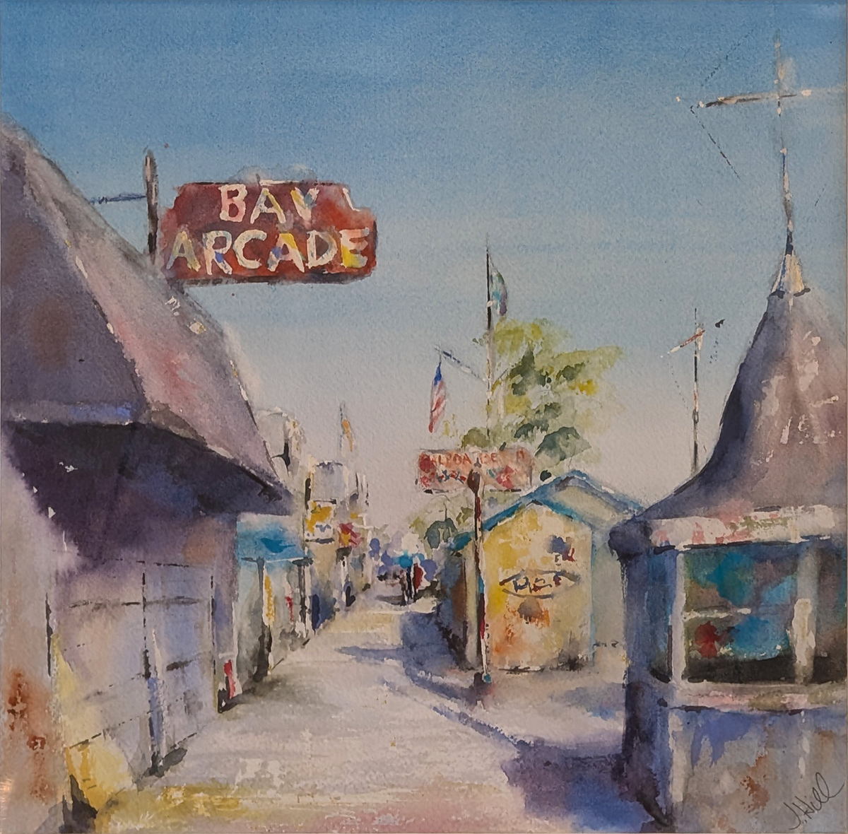 JULIE HILL - BEFORE OPENING JULIE HILL - BEFORE OPENING - WATERCOLOR - 12 X 12