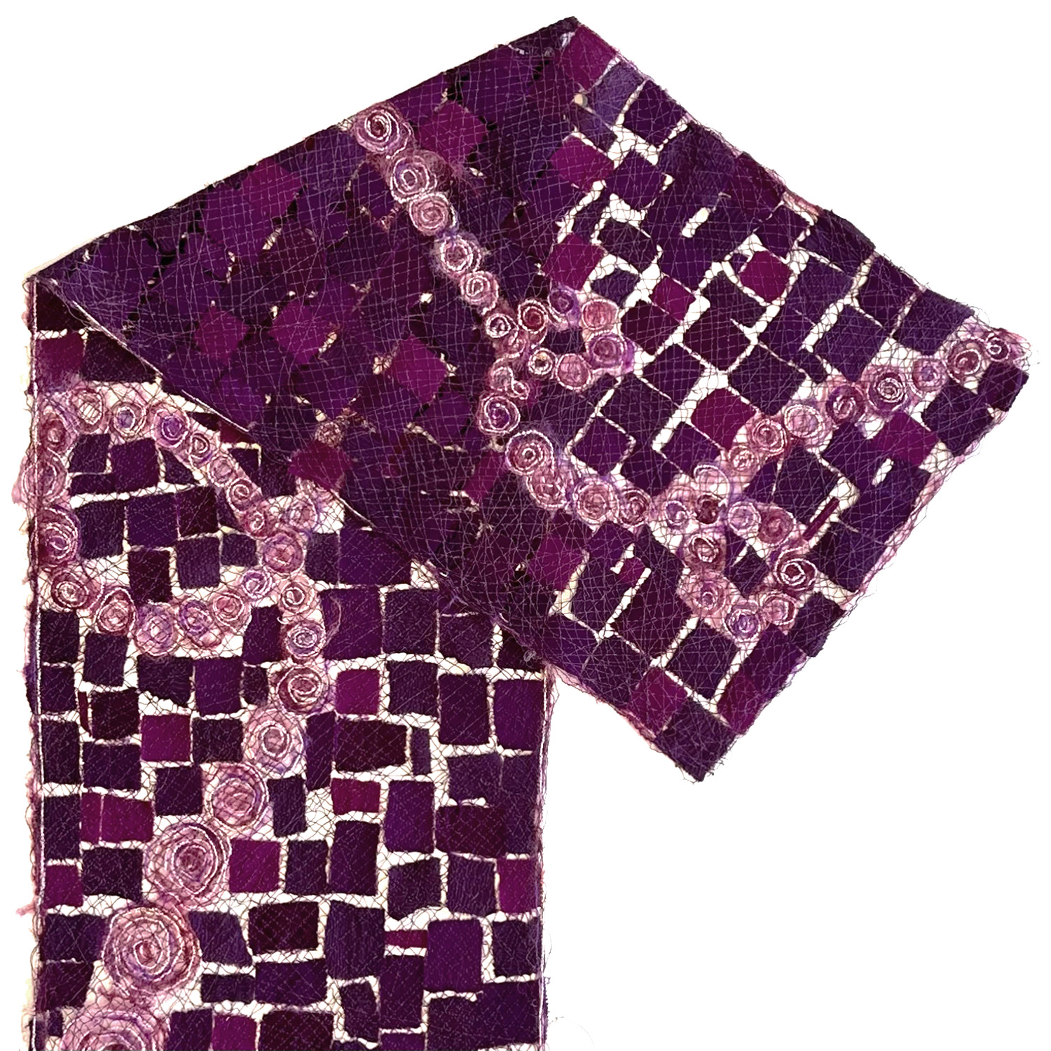 MARY HAMMOND - PURPLE PATHWAYS SCARF - FIBER