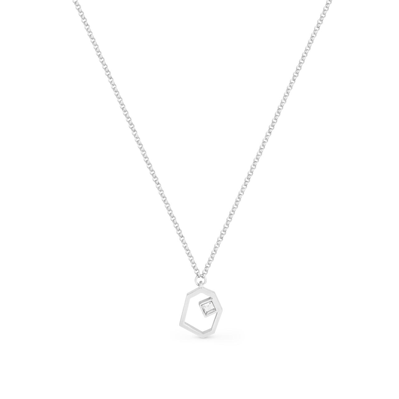 JOIDART - GEODA SILVER SMALL PENDANT - SILVER