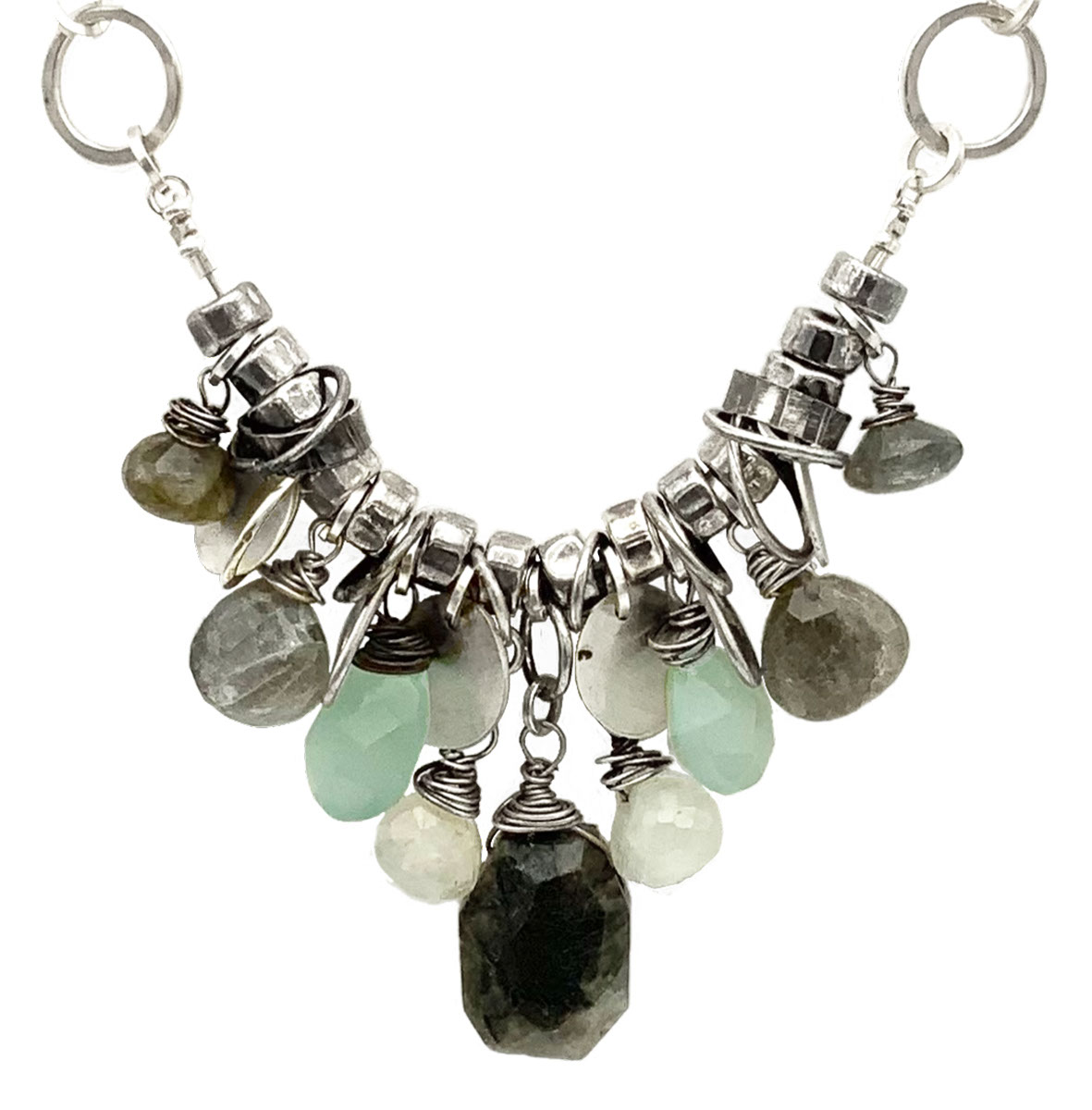 JOANNA CRAFT - SILVER & LABRADORITE NECKLACE - STERLING & GEMSTONE