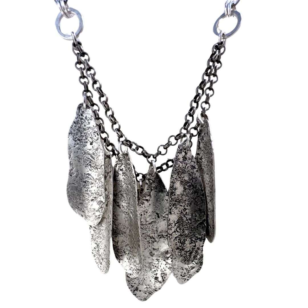 JOANNA CRAFT - STERLING SILVER LEAF NECKLACE - STERLING SILVER