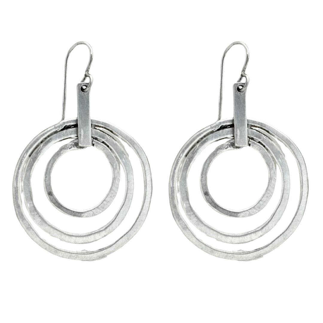 JOANNA CRAFT - STERLING SILVER LAYERED HOOP EARRINGS - STERLING SILVER