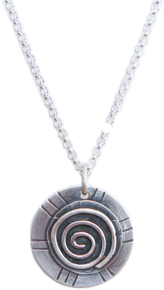 JOANNA CRAFT - SILVER SPIRAL ROUND NECKLACE - STERLING