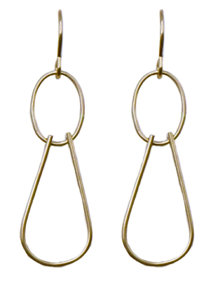 JESSICA AND IAN GIBSON - 14K GOLD DOUBLE DROP EARRINGS - GOLD