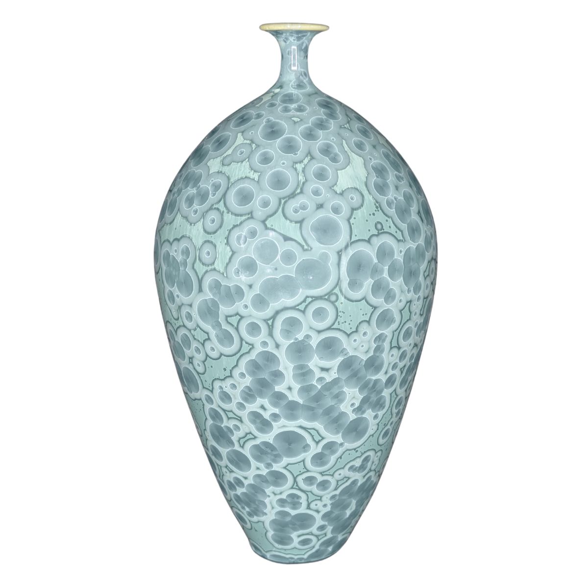 JERRY SAWITZ - SEAFOAM BLUE VESSEL - PORCELAIN - 6 X 12 X 6
