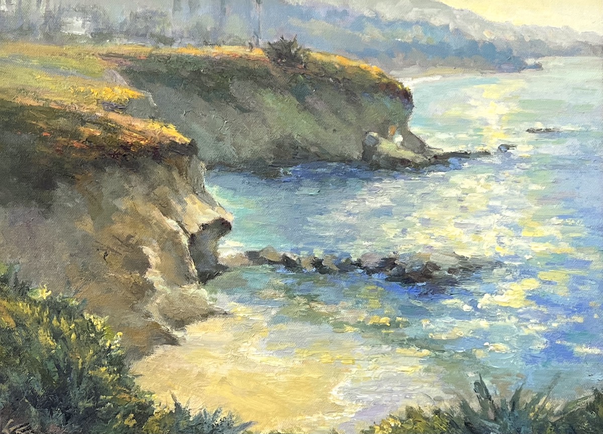 STEVE KELL - SUMMERTIME LIGHT - OIL ON BOARD - 16 x 12