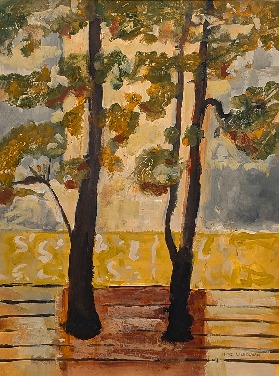 JOYCE LIEBERMAN - TREES #11 - ACRYLIC ON PAPER - 22 X 30