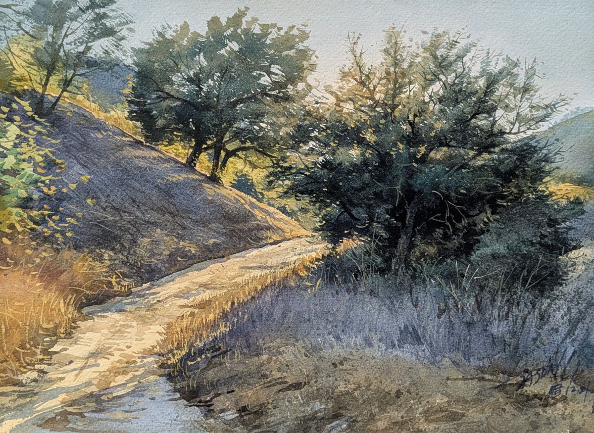 JASON LI - SUNSET HILLS II - WATERCOLOR - 12 x 9