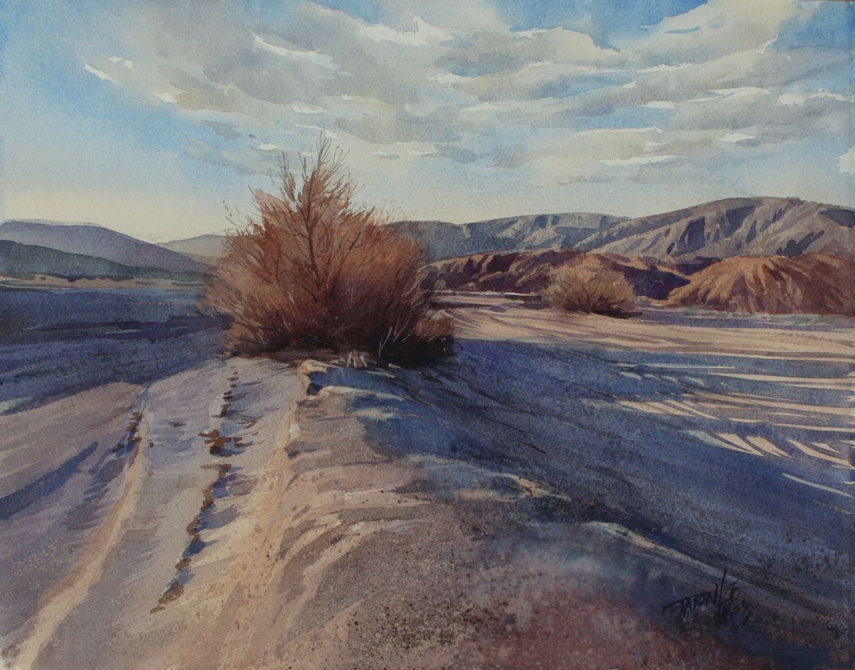 JASON LI - DRIFTING SANDS - WATERCOLOR - 16 x 12