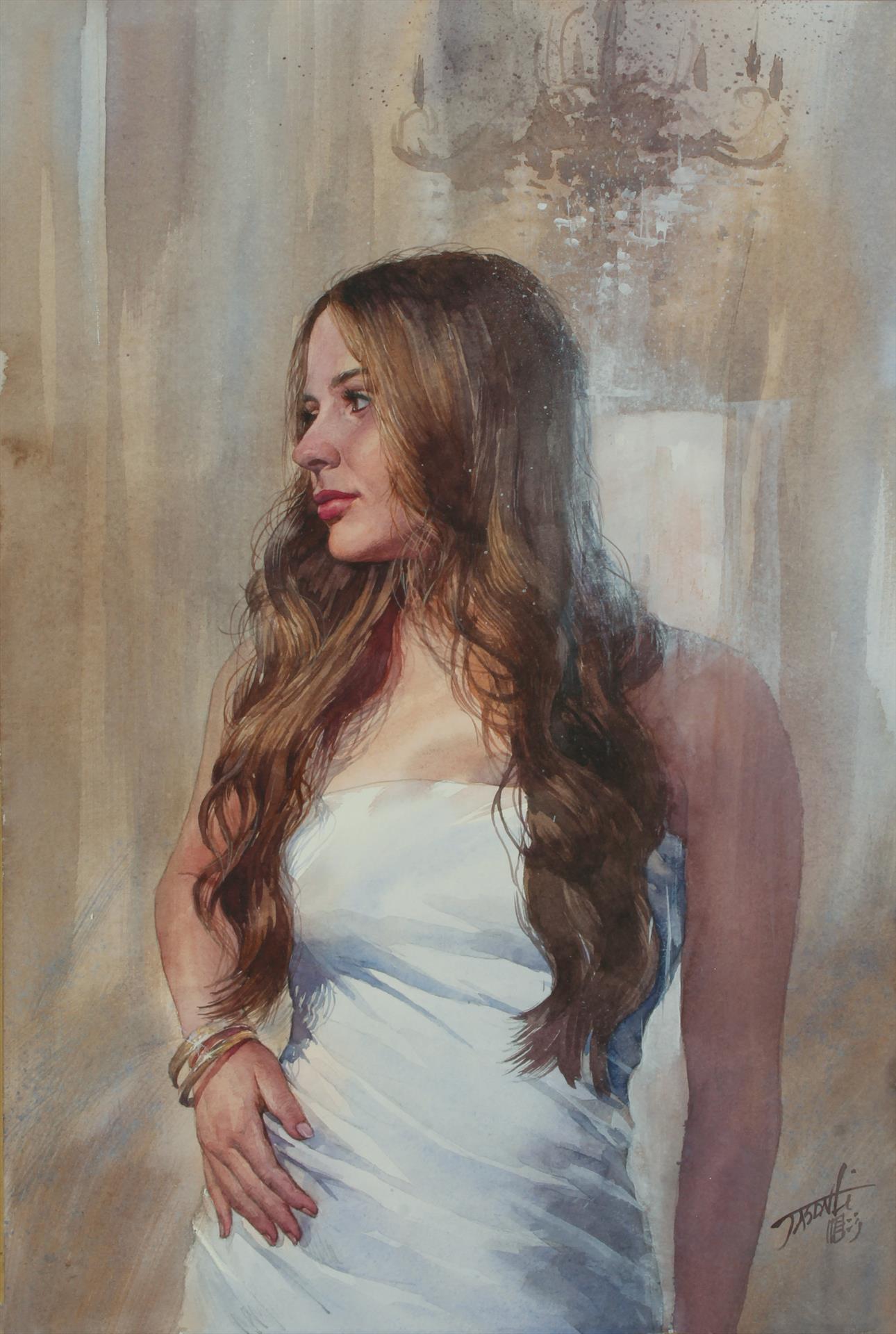 JASON LI - LONGING - WATERCOLOR - 12 x 18