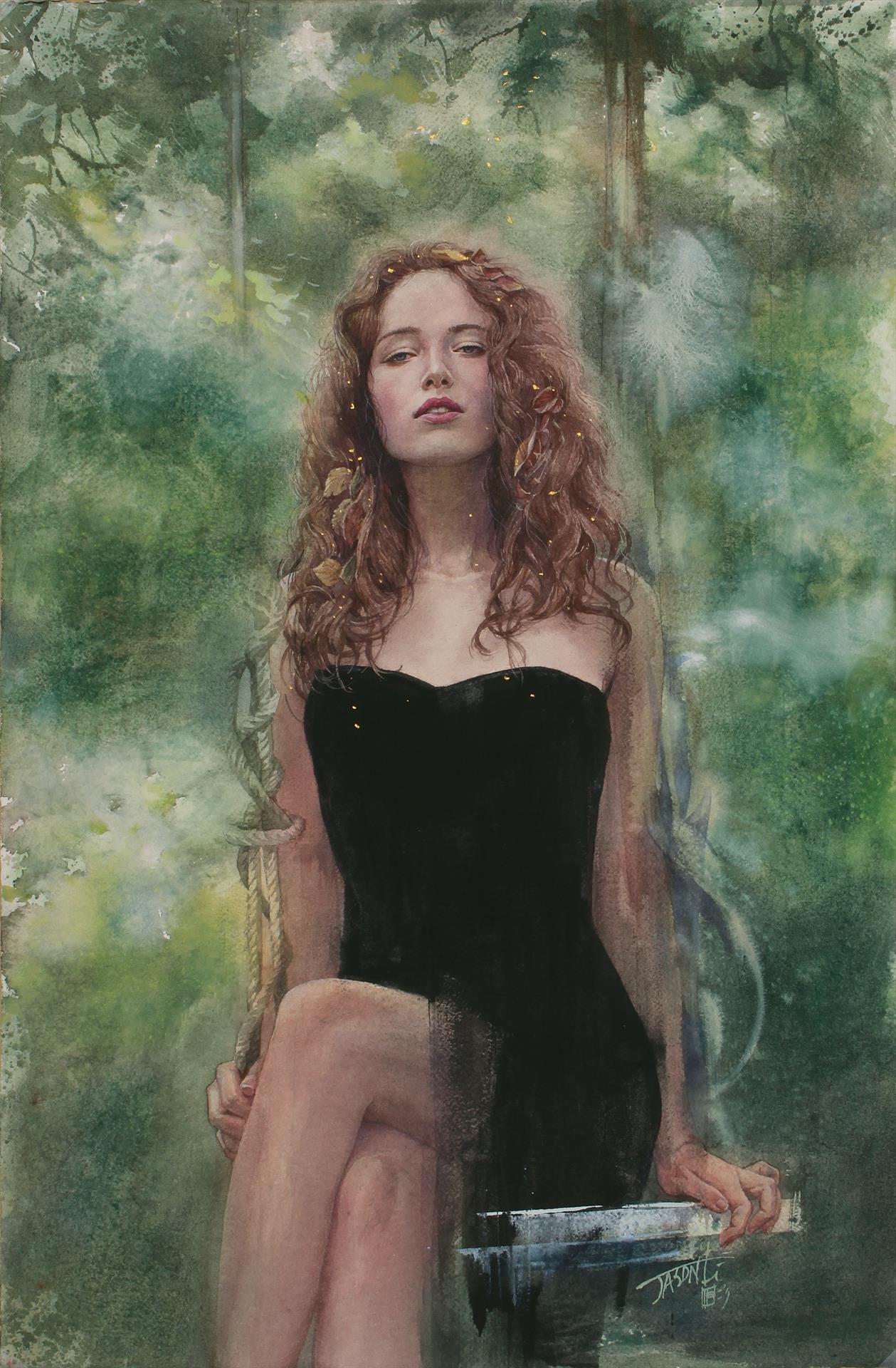 JASON LI - MYSTIC GARDEN - WATERCOLOR - 15 x 22
