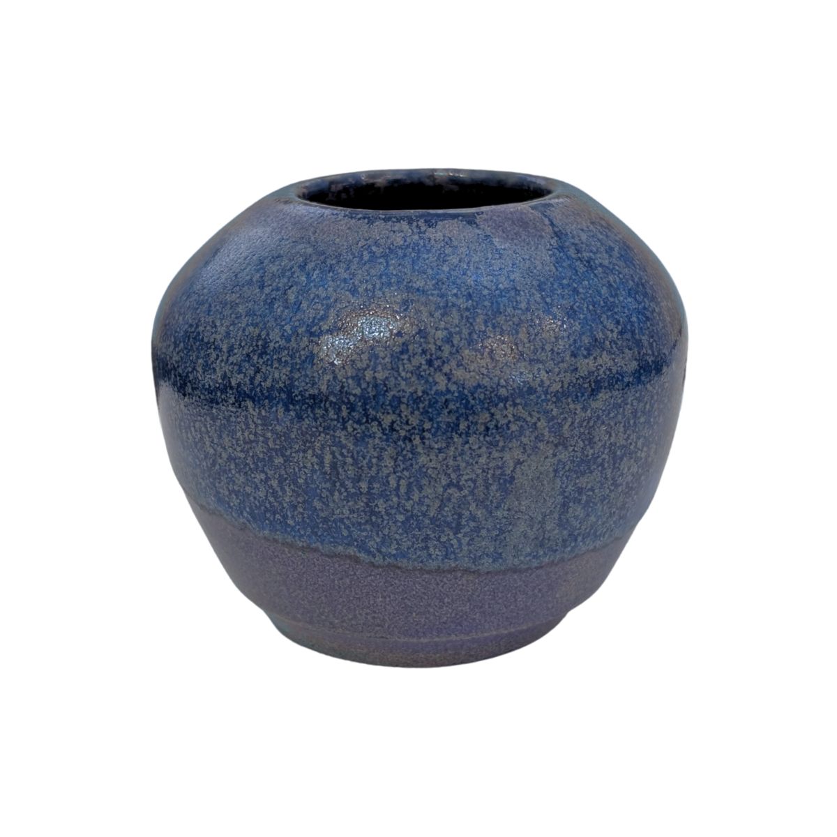KAREN LIBA - SM BLUE GLAZED VASE - CERAMIC - 3 X 2.5 X 3