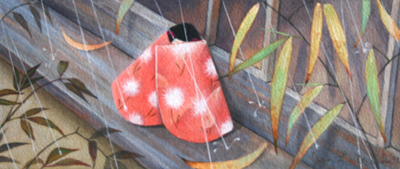 JIM LA MARCHE - LITTLE OH ON LEDGE JIM LA MARCHE - LITTLE OH ON LEDGE - MIXED MEDIA ON PAPER - 10 X 4.25