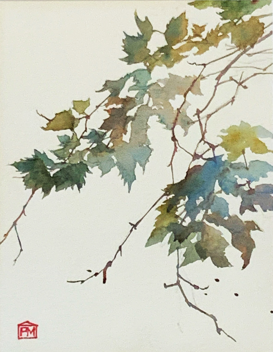 PETE MORRIS - MAPLE LEAVES - WATERCOLOR - 10.5 X 13.5