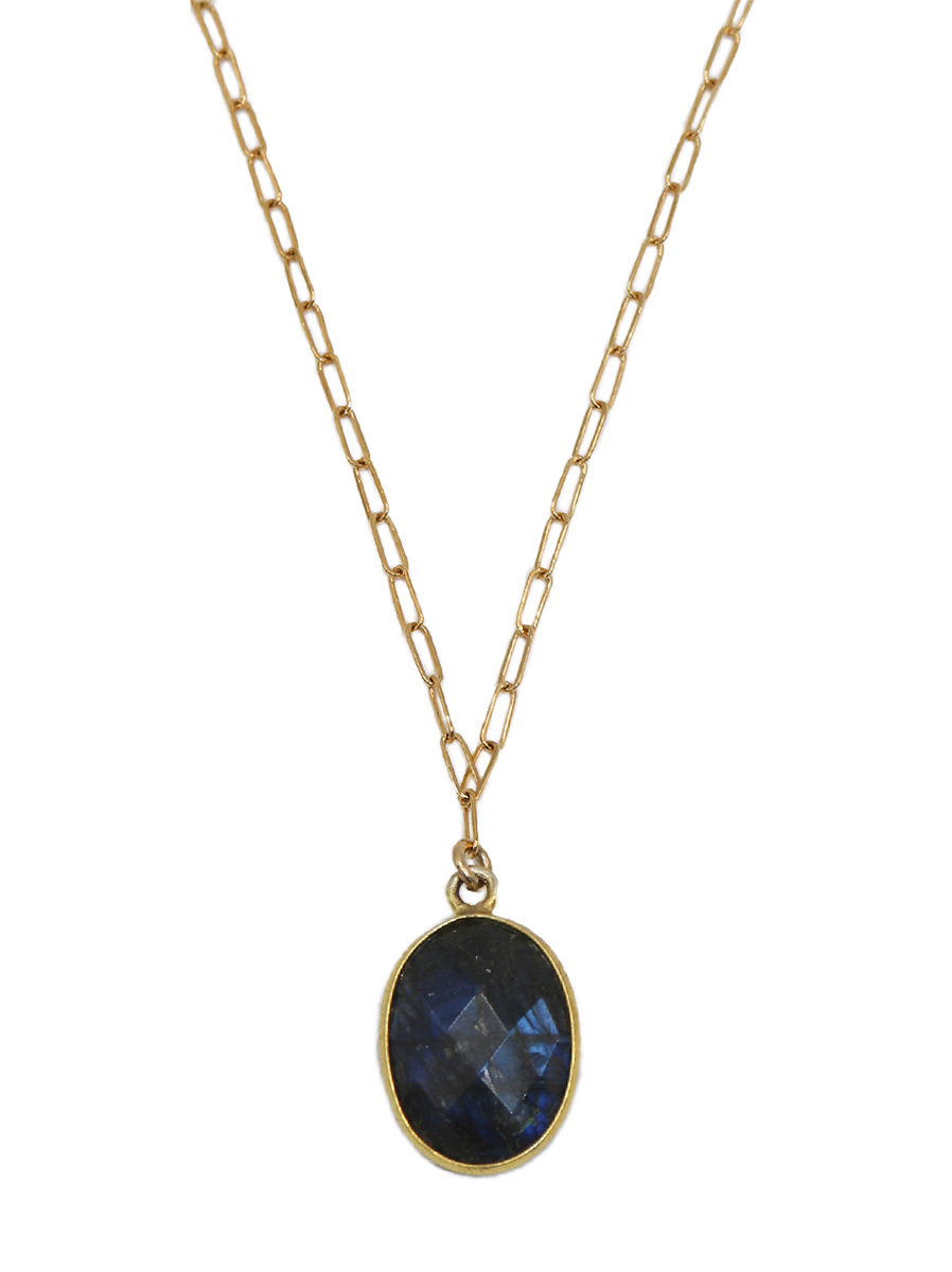 ELIZABETH NADLER - LABRADORITE GOLD FILLED NECKLACE - GEMSTONES