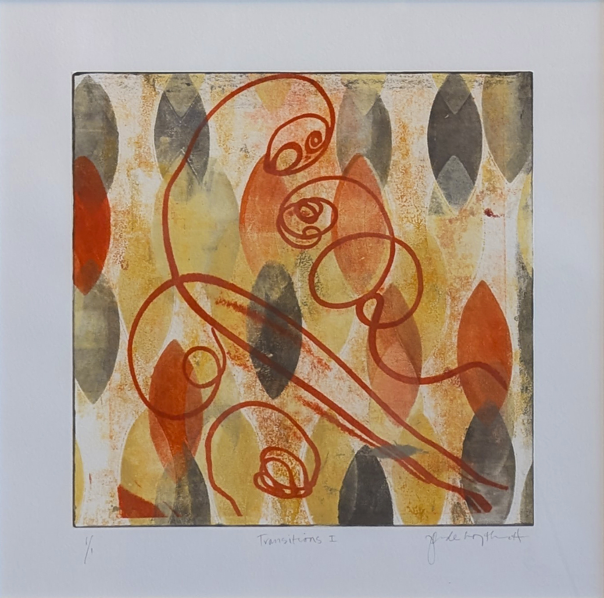 JONDE NORTHCUTT - TRANSITIONS I - MONOTYPE - 10 X 10